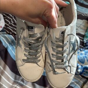 Vintage Havana White and Silver Sneakers Classic Design